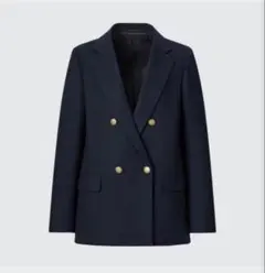 UNIQLO ダブルジャケット M ネイビー　紺ブレザー　卒業式　スーツ