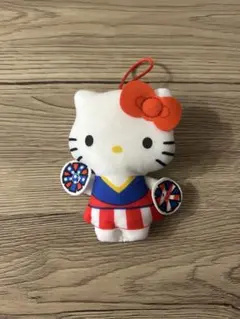 ハローキティ ぬいぐるみキーホルダー チアガール