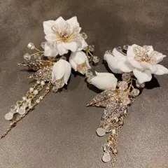 【売り尽くし特価】ピアス　花　ウェディング