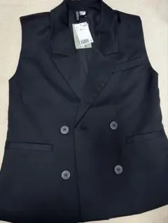 ※さんまま♡様専用【ジャケット】ブラック ノースリーブ ダブルブレスト 春秋冬