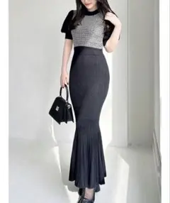 RESEXXY 5分袖マーメイドニットワンピース 即購入可能 定価8415