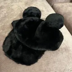 ミッキー耳付きファーキャップ