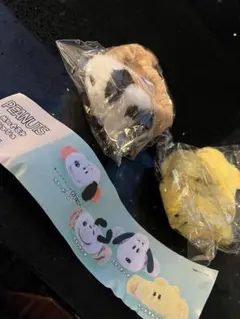 PEANUTS シュシュ　ガシャポン　スヌーピー　ウッドストック　2個セット