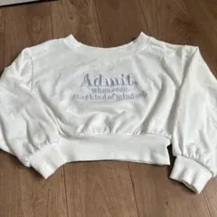 Lovetoxic 刺繍メッセージ クロップドスウェット S ホワイトのサムネイル
