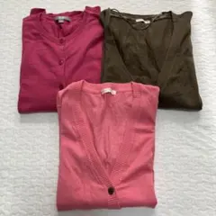 LOWRYS FARMユニクロ　gu 長袖 カーディガン 3点 まとめ売り