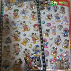 ディズニーキャラクター立体ステッカー2シートセット