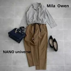 オフィスカジュアル　MilaOwen コーデ売り　ビジネス　通勤コーデ　春色