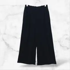 【アメリカンホリック】ガウチョパンツ カジュアル ウエストゴム(M)ワイド 無地