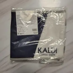 KALDI 保冷バッグ ホワイト×ネイビー