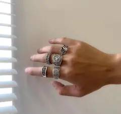 新品未使用　シルバーリング　メンズ　ヴィンテージ　ボヘミアン　20号　21号