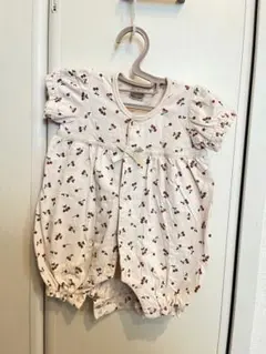 petit main チェリー柄ロンパース 80