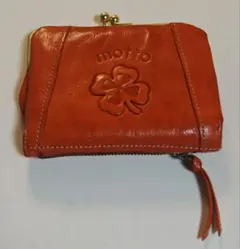 motto 二つ折り財布 がま口 オレンジ