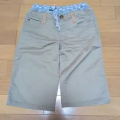 キッズ ベージュ コットン ハーフパンツ 140cm