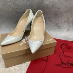 クリスチャンルブタン パンプス ハイヒール 37アイボリー オーロラ