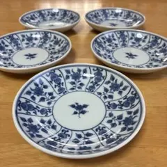 たち吉　橘吉　染付　小皿　5枚セット 取り皿 和皿　和食器　１２センチのサムネイル