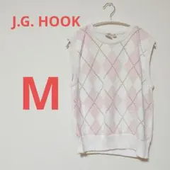 J.G. HOOK アーガイル柄 ニットベスト M