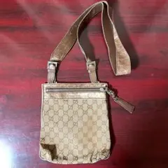 GUCCI GGキャンバス ボディバッグ ウエストポーチ シェリーライン