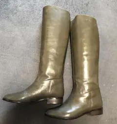 ロングブーツ　カーキ　23.5 3E