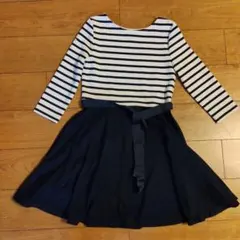 POLO RALPH LAUREN 7分袖ボーダーワンピース