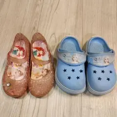 キッズ ディズニー プリンセス サンダル 2足セットのサムネイル