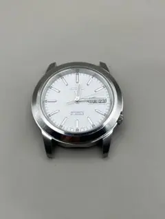 【稼働美品】SEIKO 5 7S26-02W0 シルバー文字盤 自動巻き腕時計