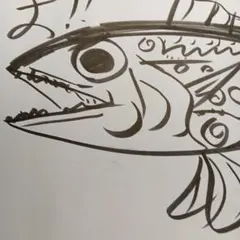 トレイシーテイラーオリジナル水彩画T. Taylor 色鮮やかな魚たち