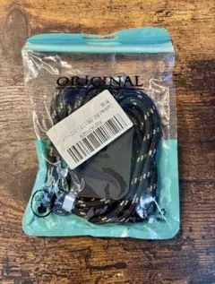 [Jazolmky] スマホストラップ スマホショルダー　ブラック/ゴールデン