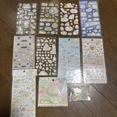カラフルキャラクターシールセット　すみっコぐらしシールぷくぷくシール有
