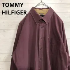 TOMMY 長袖 シャツ XL ボタン 刺繍 ワンポイント トミー y2k