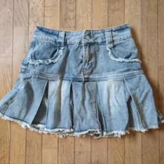 Figments インパン付き デニムプリーツスカート