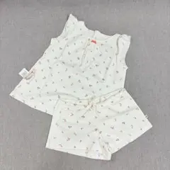 新品 Bonpoint ボンポワン パジャマ セットアップ 花柄 ホワイト 6A