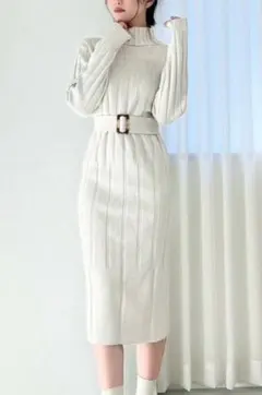 リゼクシーRESEXXY ロングニットワンピース リブ編み