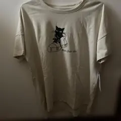 Myauris 半袖Tシャツ Mon cher ami 猫柄ステッカー付き
