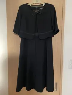 ブラックフォーマルワンピースジャケットリボン付き
