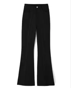 GRL センタープレスセミフレアパンツ