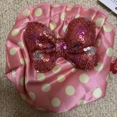 ディズニー【未使用品】ポーチ ミニーマウス　ドット柄
