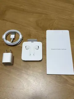 未使用Apple 純正品 Lightningイヤホン、充電器　※箱は付きません。