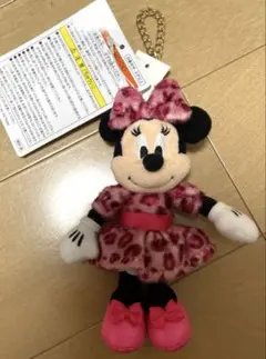 ディズニー ミニー ヒョウ柄 ぬいぐるみチャーム レオパード柄 ピンク