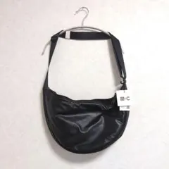 ユニクロC　レザータッチラウンドバッグ　ショルダー　ユニクロ　初代　黒