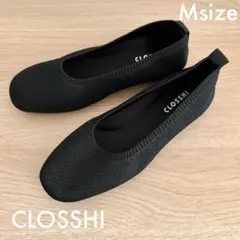 【CLOSSHI】フラットシューズ ブラック パンプス　Mのサムネイル