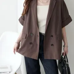 DISCOAT　テックリネン半袖シャツジャケット