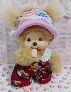 A-36モンチッチ　Sサイズ　お洋服　2点セット ハンドメイド くま　サロペット