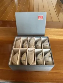 青い花柄の陶磁器飯碗10個セット