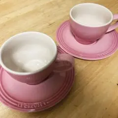 ル・クルーゼ チャワン 2個セット ローズクォーツ ジャポネスク 茶碗