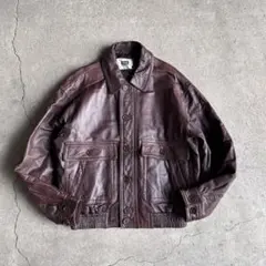ア*ン様 a2 g1 bomber jacket 本革 短丈 ブラウン 羊革 a
