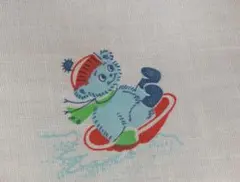 0129A ビンテージ　ベアーソリ遊び生地