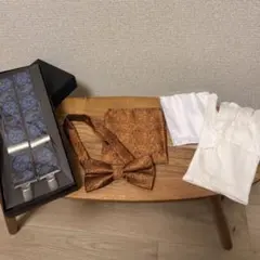新郎小物セット　カフスと蝶ネクタイ