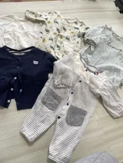 男の子ベビーロンパースカバーオールセット❤️春秋冬5枚まとめ売り50〜70cm❤️