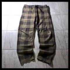 GRAMICCI コットンネル ワイド クライミングパンツ バッファローチェック