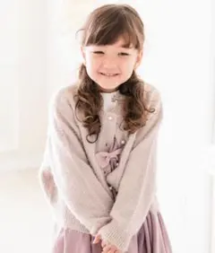 【Catherine Cottage】薄いピンク シャギーニットカーディガン